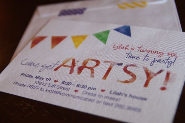 Art party invitation